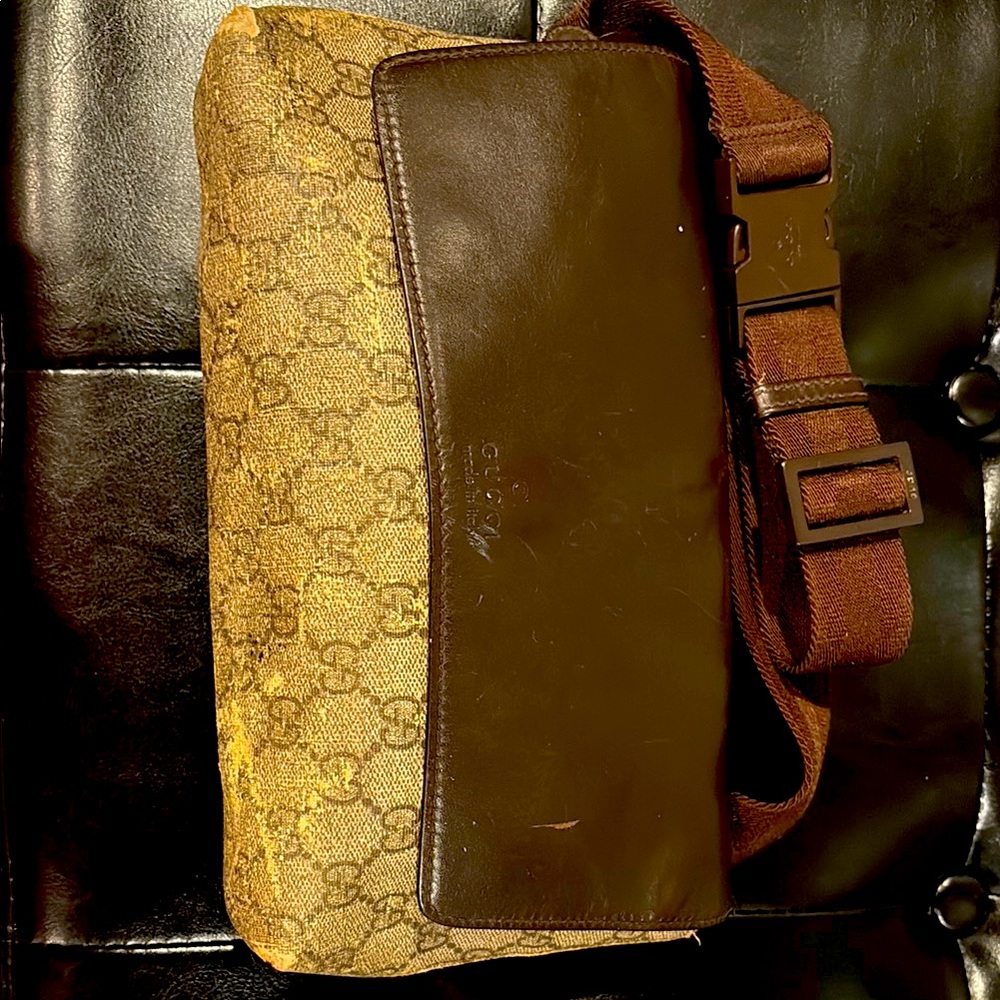 Gucci Brown and Tan Men's Bag